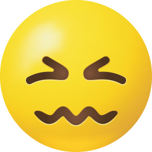 Image of an upset emoji