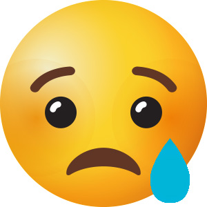 Image of a crying emoji