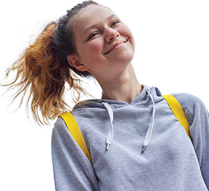 Photo of a smiling student