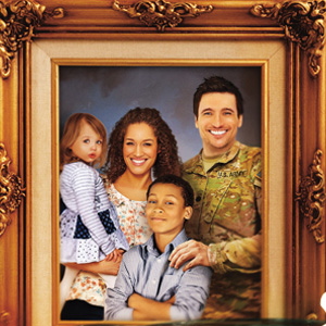 Image showing a framed family portrait